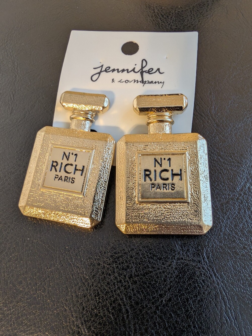 Gold tone N°1 Rich Paris Clip-On Earrings